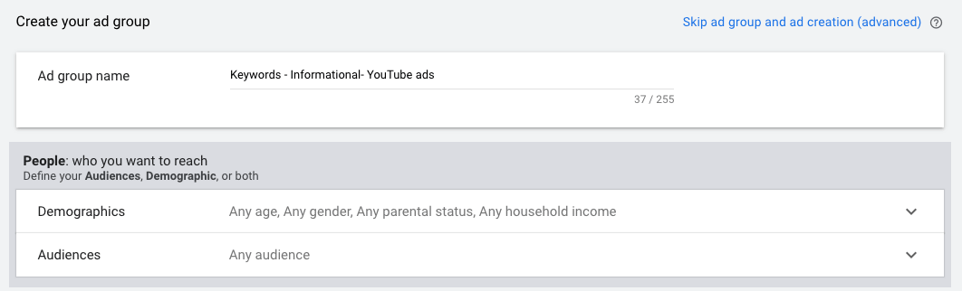 First YouTube Ad Campaign