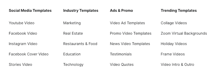 Wave.video templates